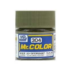 画像1: 旧価格 GSIクレオス (C304) Mr.カラー (オリーブドラブ FS34087) 半光沢