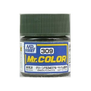 画像: 旧価格 GSIクレオス (C309) Mr.カラー (グリーンFS34079) 半光沢   