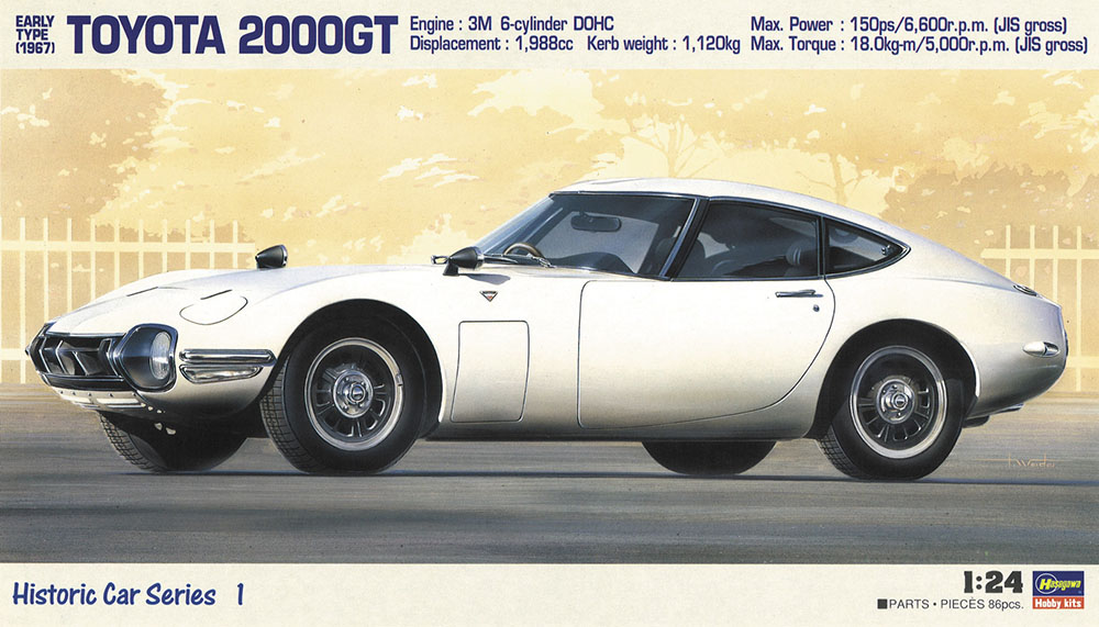 ハセガワ HC1 1/24 (1667年) トヨタ 2000GT (前期型) “1967” - もけい