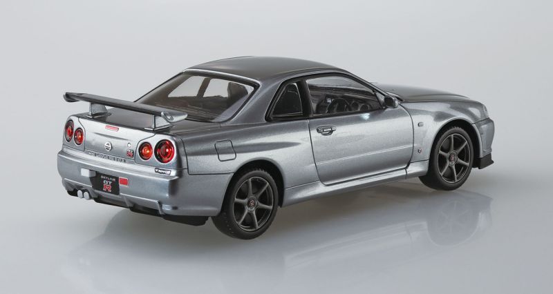 画像: アオシマ (11-E) ニッサン R34スカイライン GT-R ニュル (スパークリングシルバー) ザ・スナップキット     