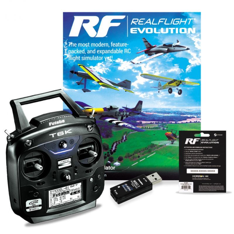 画像1: 【新製品】フタバ (036811) REAL FLIGHT EVOLUTION ソフト＋T6K-V3S+WSC-1付    