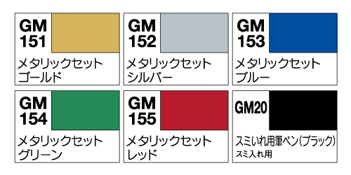 画像: GSIクレオス (GMS121)  ガンダムメタリックマーカーセット【ネコポス・クロネコゆうパケット対応】